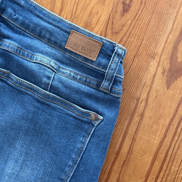 Judy Blue Super Flare Fit Jeans Raw Hem Womens 5/27 - Picture 7 of 10